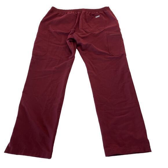 FIGS Yola Skinny Scrub Pants Burgundy Size‎ Large - Picture 2 of 5